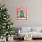 Stupell Industries Merry Christmas Pink Starry Pattern Framed Floater Canvas Wall Art